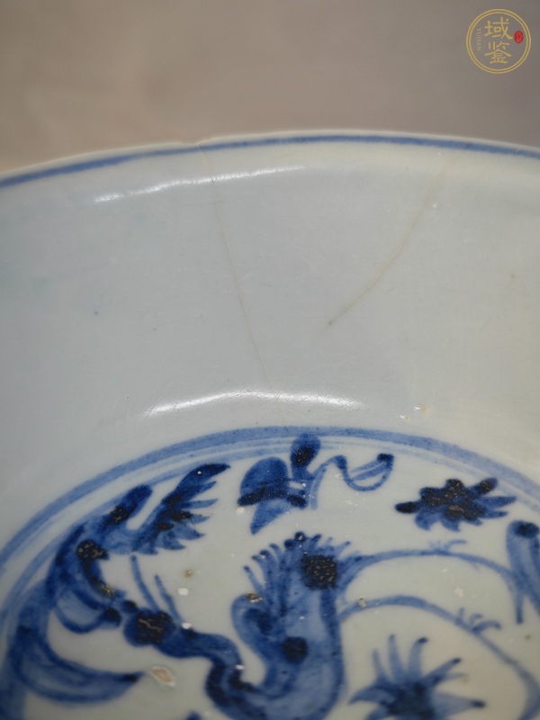 古玩陶瓷青花仙鶴圖茶碗真品鑒賞圖