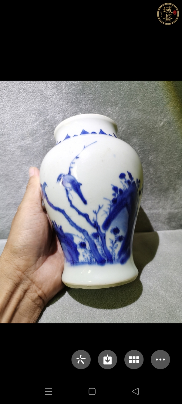 古玩陶瓷花鳥紋青花罐真品鑒賞圖