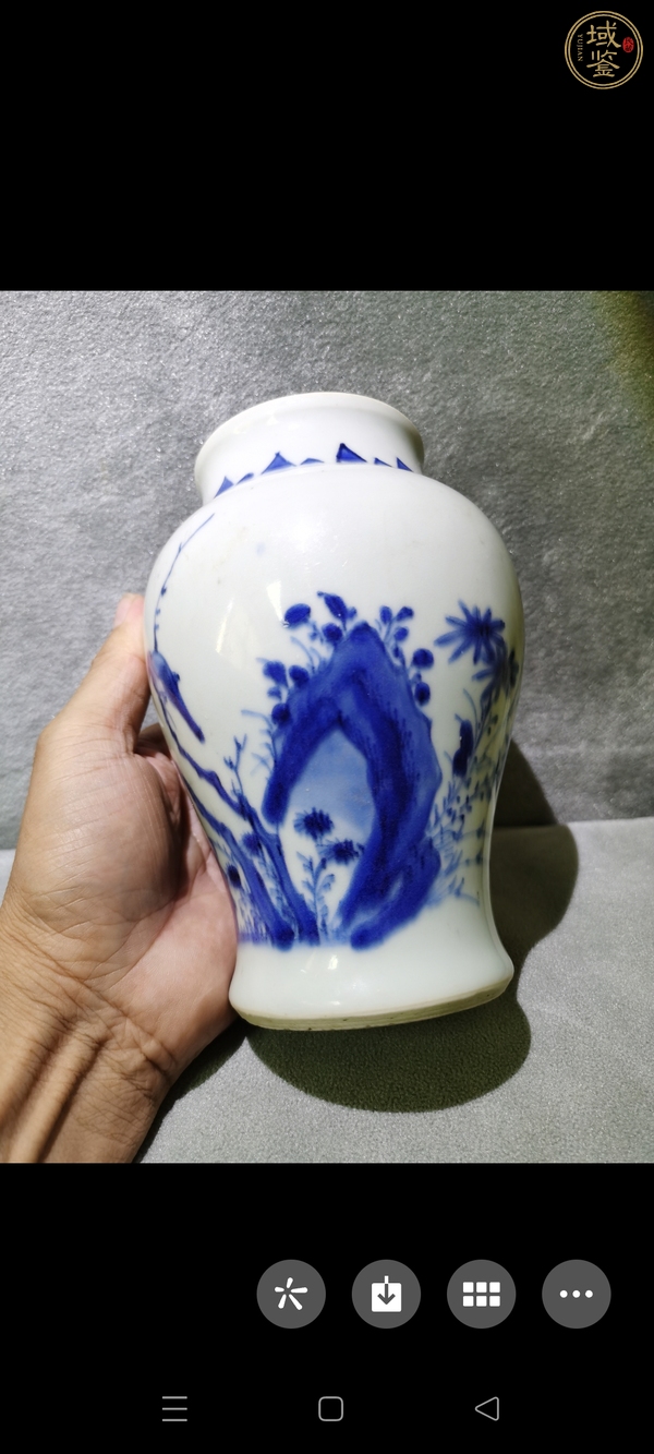 古玩陶瓷花鳥紋青花罐真品鑒賞圖