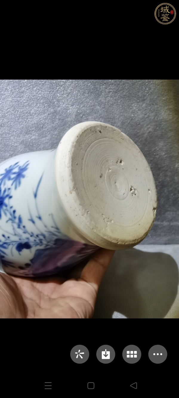 古玩陶瓷花鳥紋青花罐真品鑒賞圖