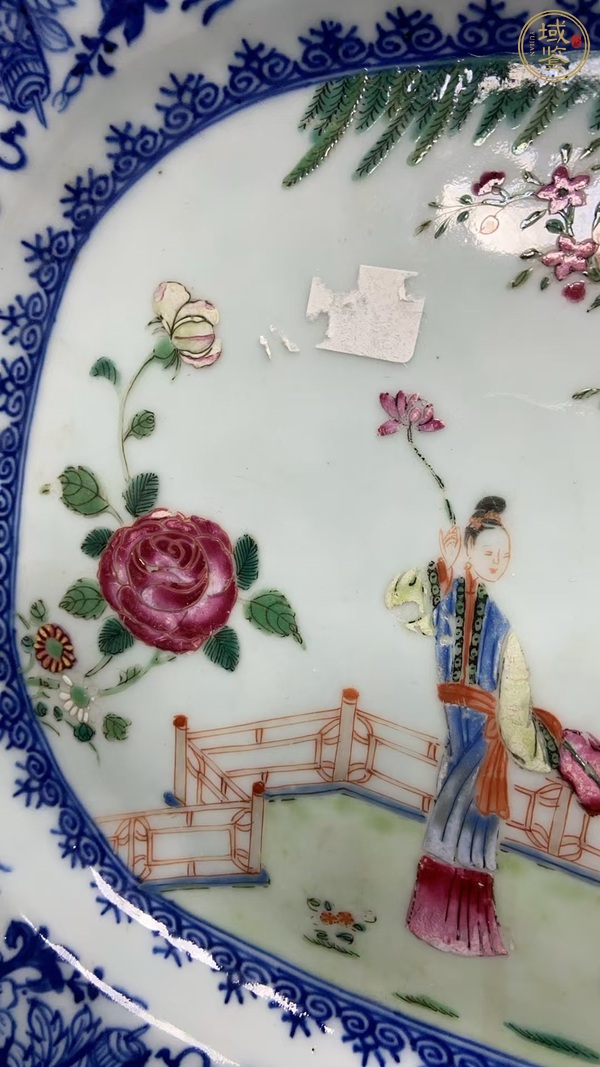 古玩陶瓷青花粉彩盤真品鑒賞圖