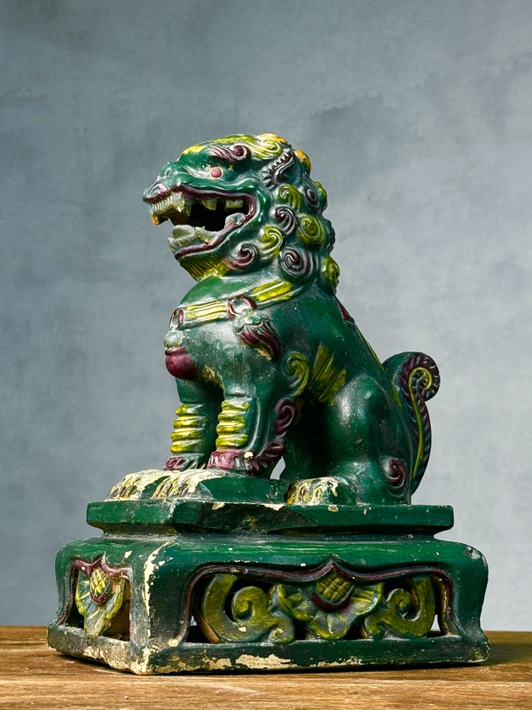 古玩轉(zhuǎn)賣(mài)明代三彩琉璃獅子擺件拍賣(mài),當(dāng)前價(jià)格0元