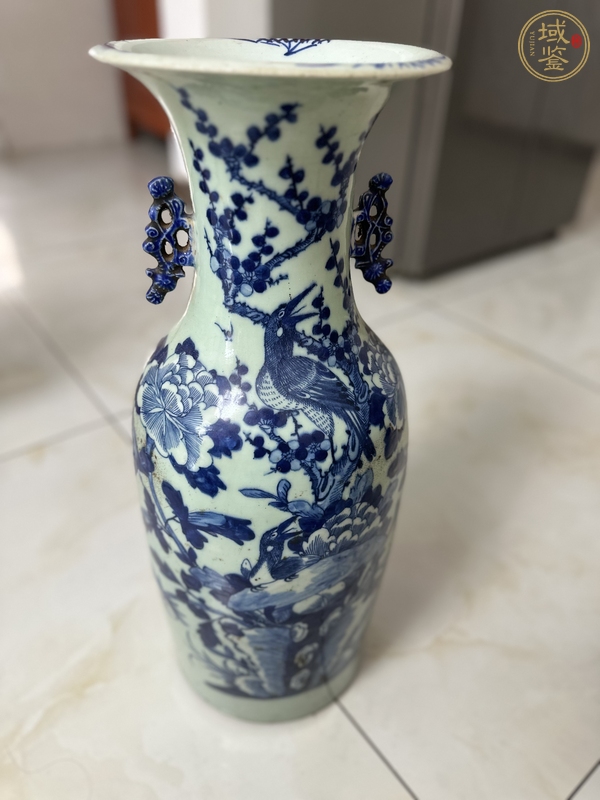 古玩陶瓷花鳥紋青花瓶真品鑒賞圖