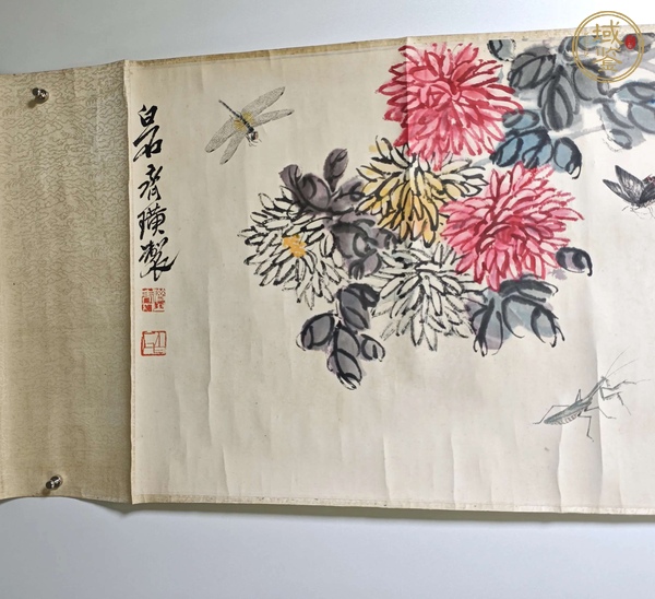 古玩字畫齊白石花卉草蟲真品鑒賞圖