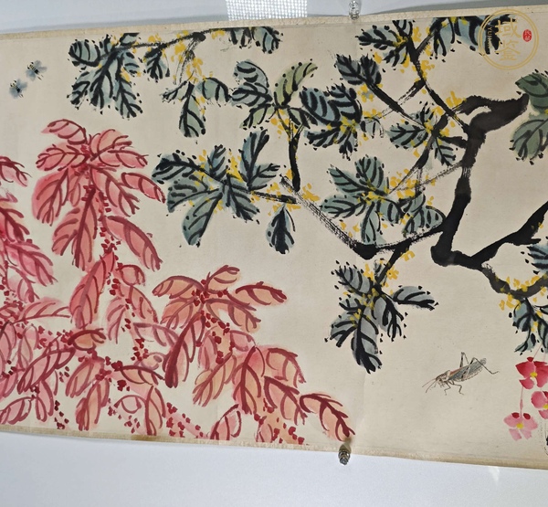 古玩字畫齊白石花卉草蟲真品鑒賞圖