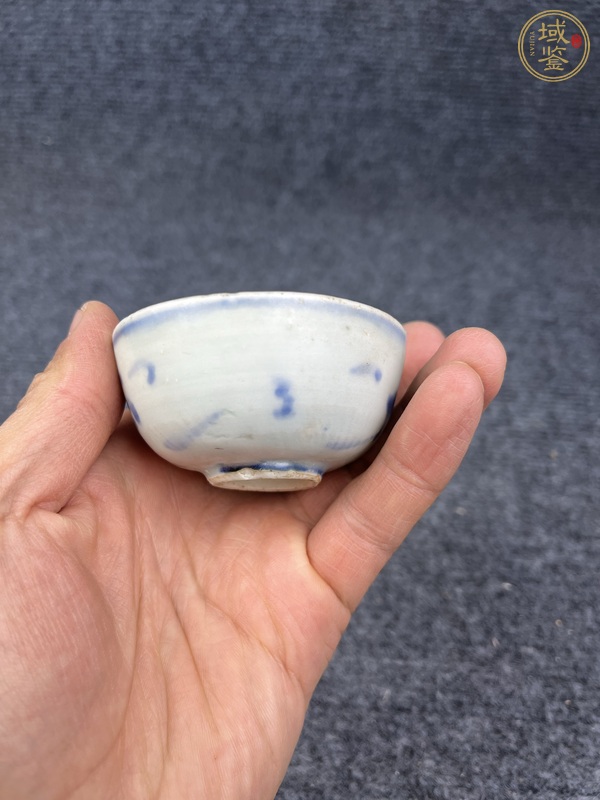 古玩陶瓷明晚期青花茶圓真品鑒賞圖