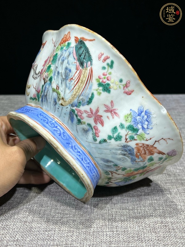 古玩陶瓷花鳥紋粉彩碗真品鑒賞圖