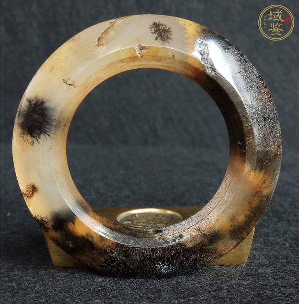 古玩玉器戰(zhàn)國(guó)瑪瑙三才環(huán)真品鑒賞圖