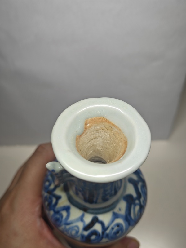 古玩陶瓷明空白期青花歲寒三友出戟尊拍賣,當前價格12345元