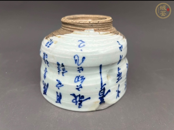 古玩陶瓷19世紀(jì) 青花赤壁賦杯真品鑒賞圖