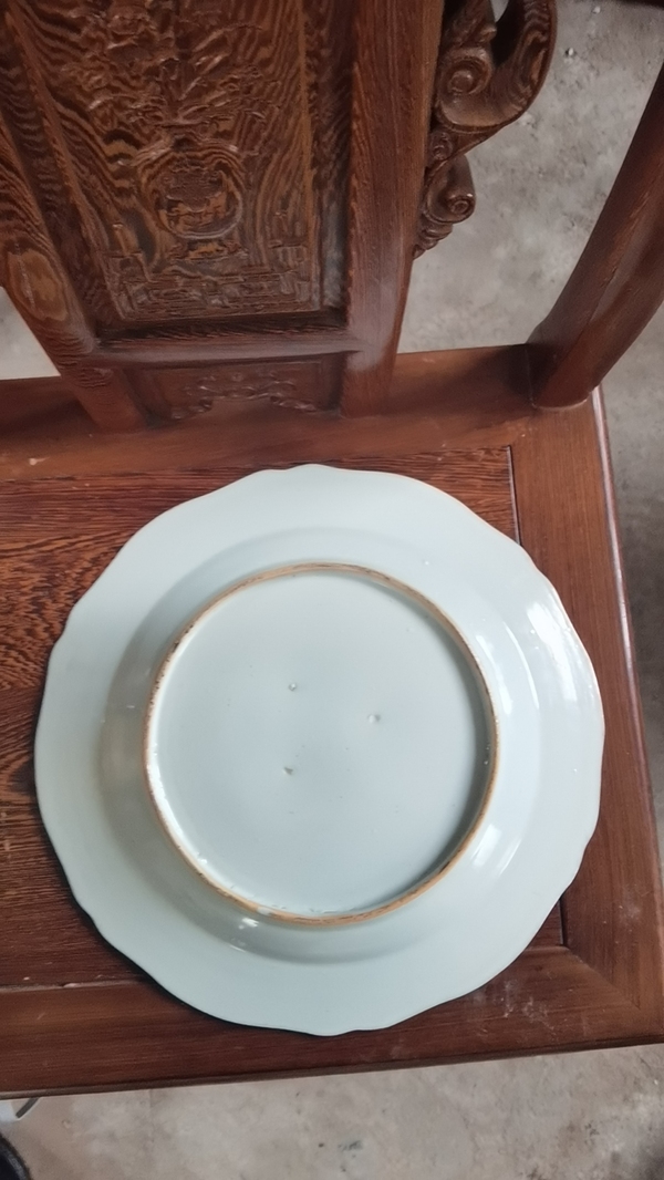 古玩陶瓷清代乾隆粉彩花卉紋花口盤拍賣,當前價格9800元