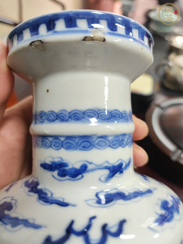 古玩陶瓷龍紋青花棒槌瓶真品鑒賞圖