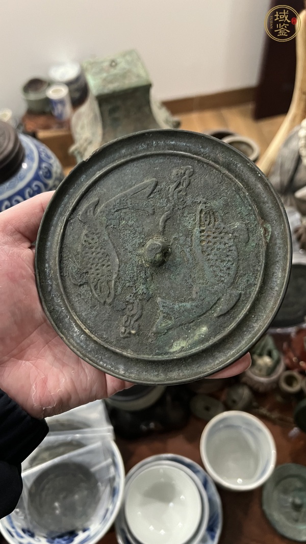 古玩銅器宋代雙魚(yú)鏡真品鑒賞圖