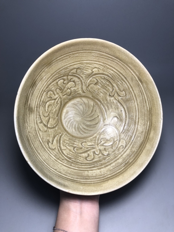 古玩轉(zhuǎn)賣【館藏級精品】宋代同安珠光青釉劃花斗笠大碗【館藏級】拍賣，當前價格188元