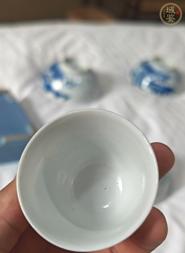 古玩陶瓷粉彩花鳥紋仰鐘杯，官窯胎真品鑒賞圖