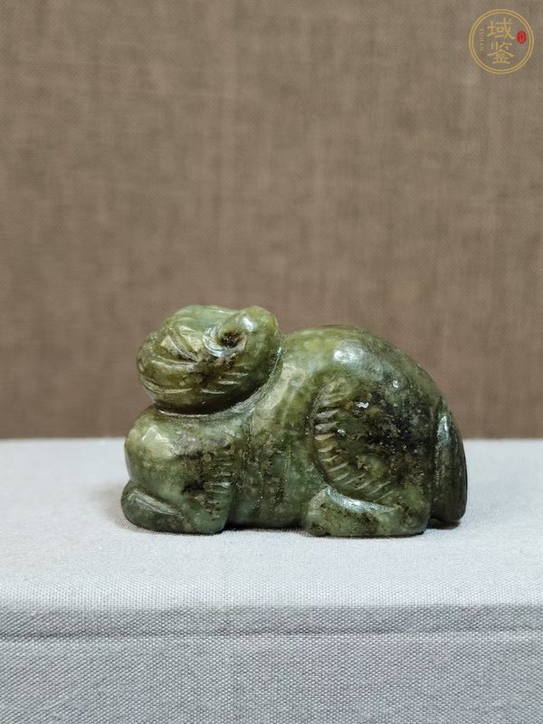 古玩玉器晚清小獸真品鑒賞圖