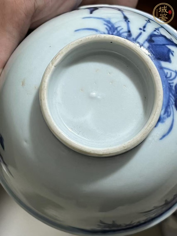 古玩陶瓷竹雀紋青花碗真品鑒賞圖