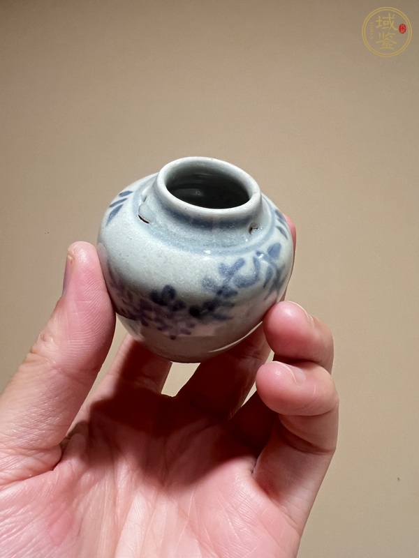 古玩陶瓷明·青花水盂真品鑒賞圖