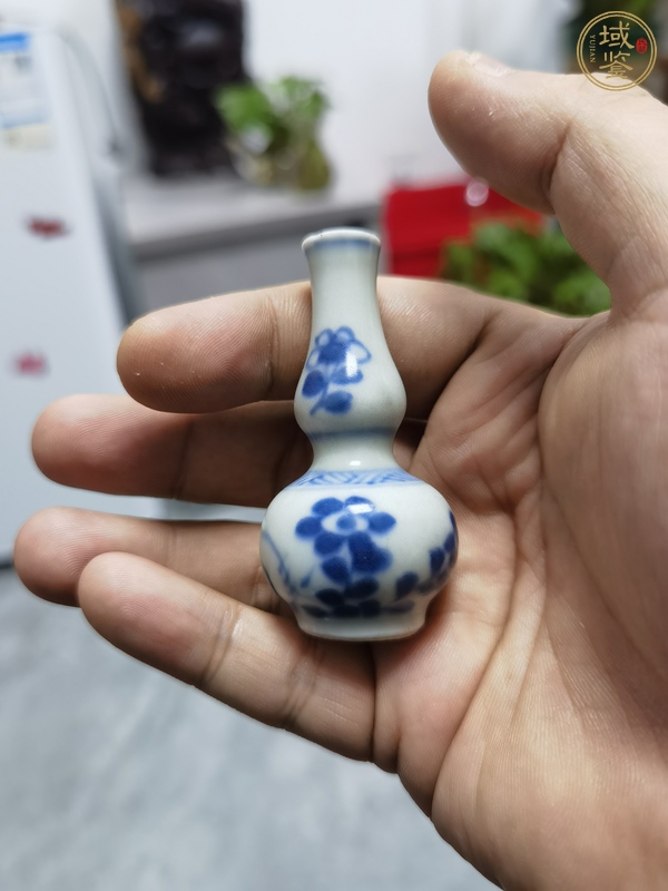 古玩陶瓷花卉紋青花葫蘆瓶真品鑒賞圖