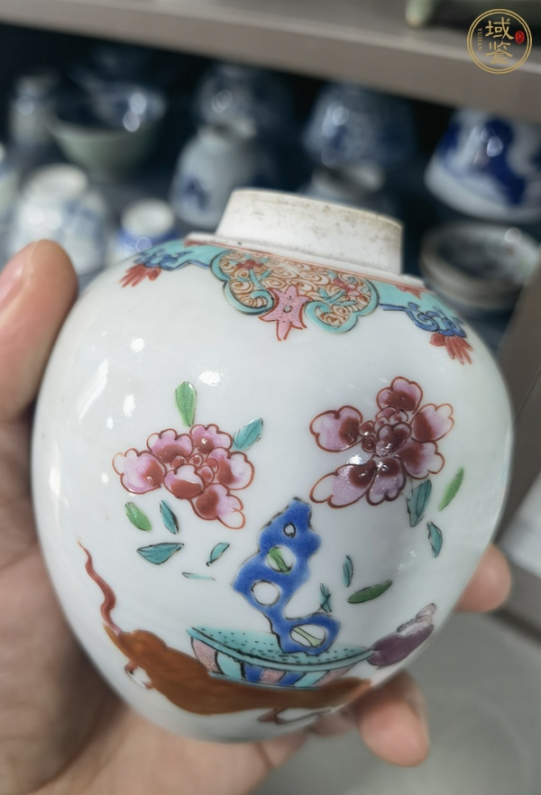 古玩陶瓷粉彩博古圖罐真品鑒賞圖