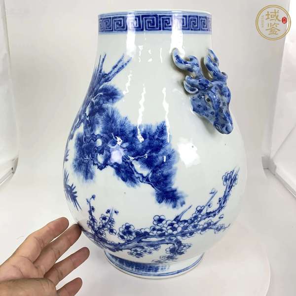 古玩陶瓷青花鹿頭尊真品鑒賞圖