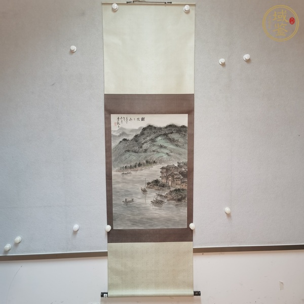 古玩字畫季觀之款國畫山水作品真品鑒賞圖