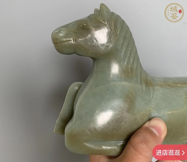 古玩玉器玉臥馬擺件真品鑒賞圖