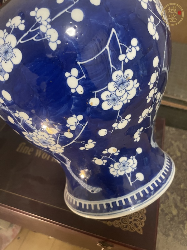 古玩陶瓷青花冰梅圖蓋罐真品鑒賞圖