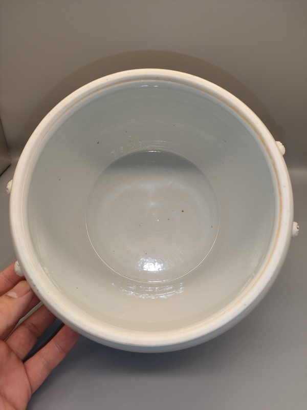 古玩陶瓷民國，粉彩西廂記故事紋大號粥罐拍賣，當前價格2000元