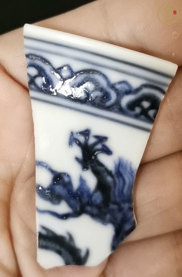 古玩陶瓷青花龍紋標(biāo)本，模糊，偏老真品鑒賞圖