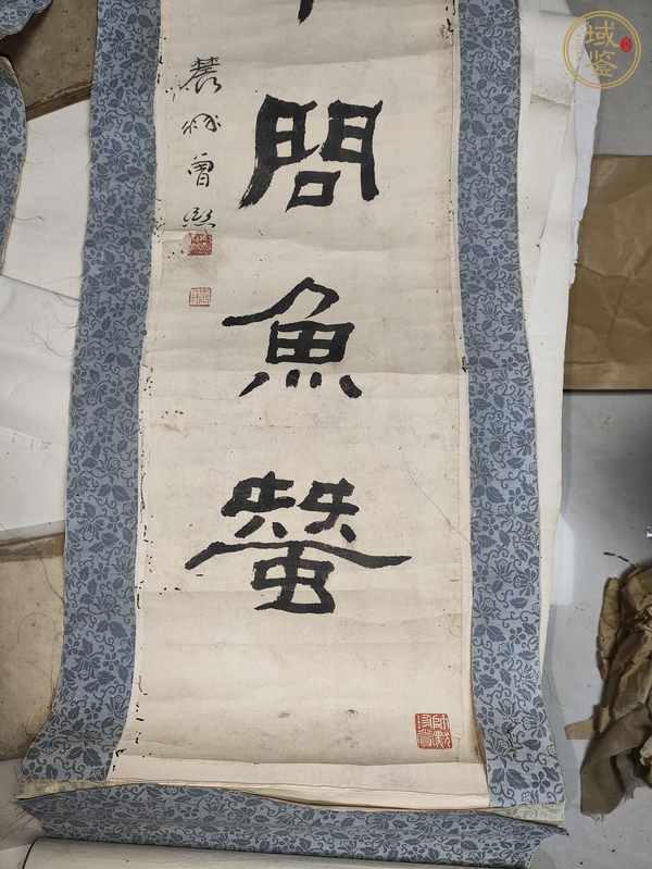 古玩字畫(huà)鄉(xiāng)風(fēng)月令聯(lián)真品鑒賞圖