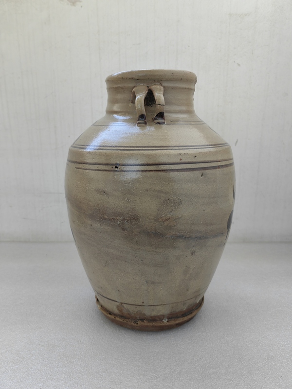 古玩陶瓷磁州窯白地黑花四系罐拍賣,當(dāng)前價(jià)格680元
