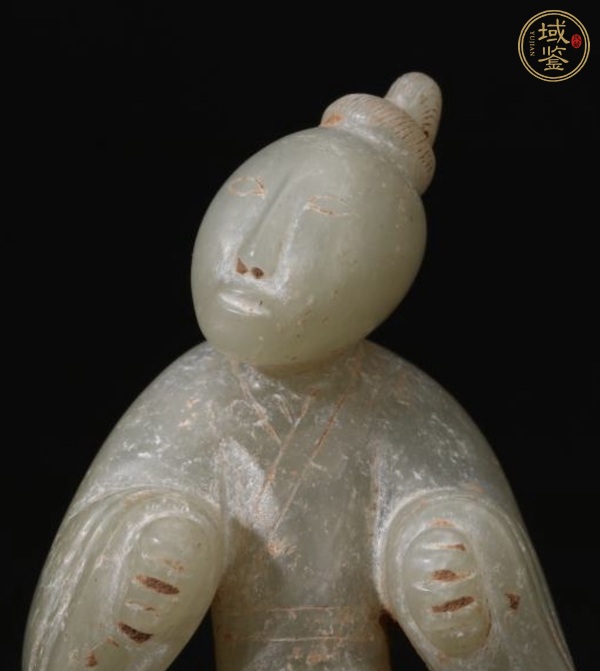 古玩玉器仿古人物傭真品鑒賞圖