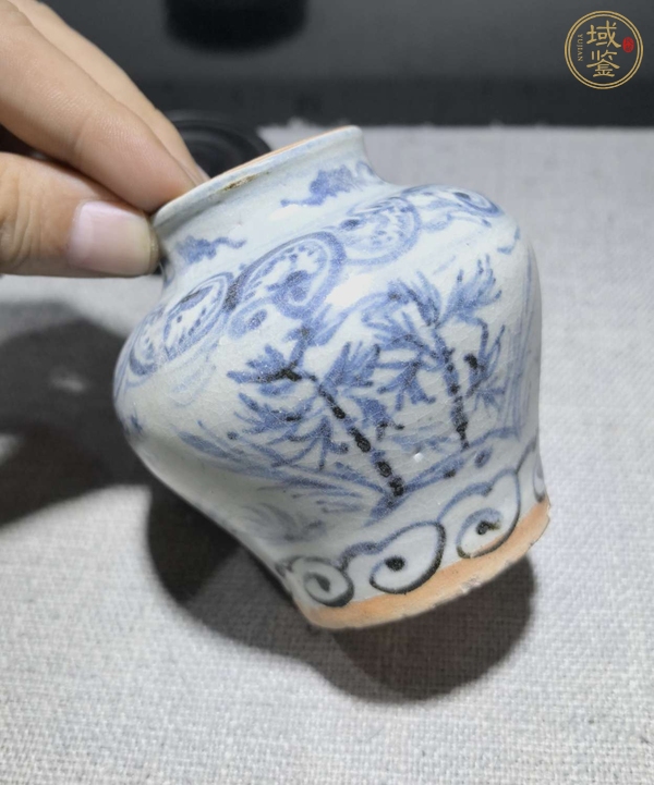 古玩陶瓷青花花鳥紋罐真品鑒賞圖