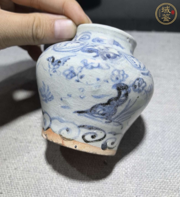 古玩陶瓷青花花鳥紋罐真品鑒賞圖