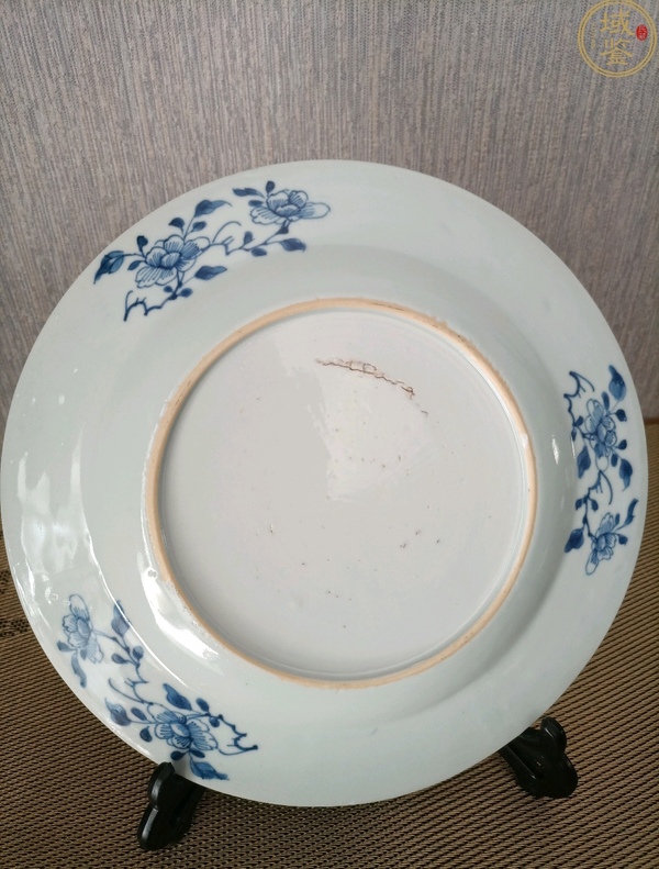 古玩陶瓷清早·青花仕女嬰戲紋折沿盤一對(duì)拍賣,當(dāng)前價(jià)格5680元