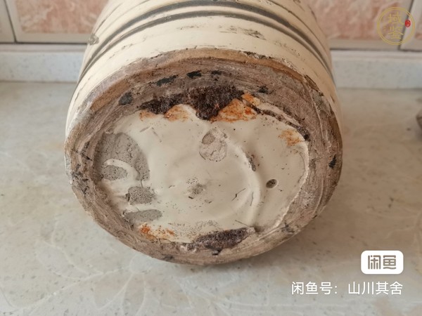 古玩陶瓷白地黑花雙系盤瓶真品鑒賞圖