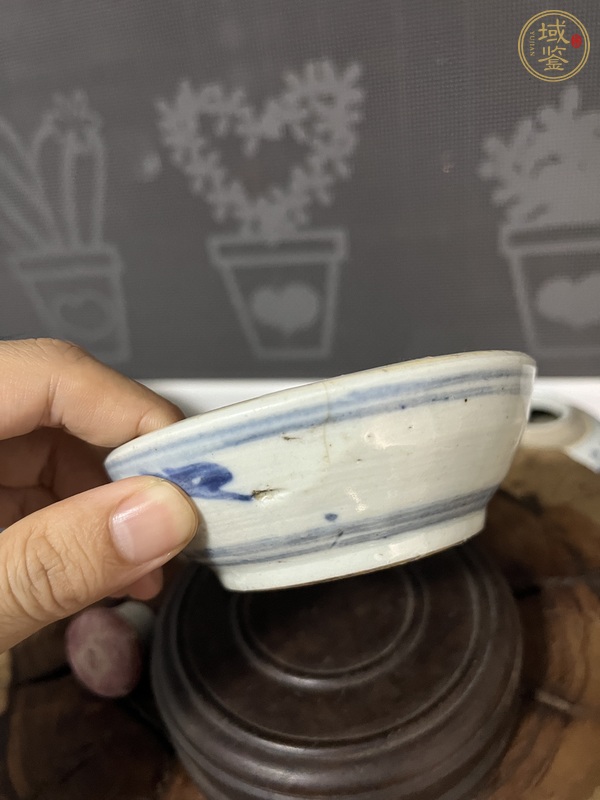 古玩陶瓷清中研缽真品鑒賞圖