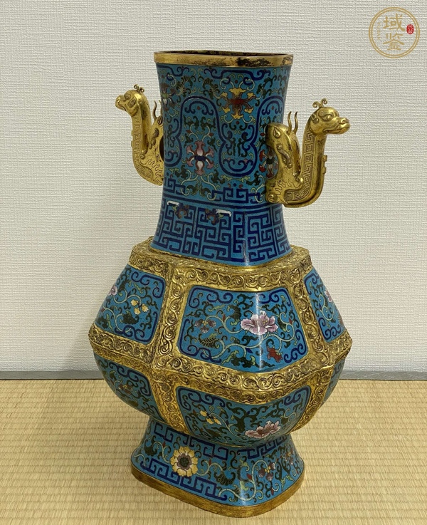 古玩雜項(xiàng)景泰藍(lán)瓶真品鑒賞圖