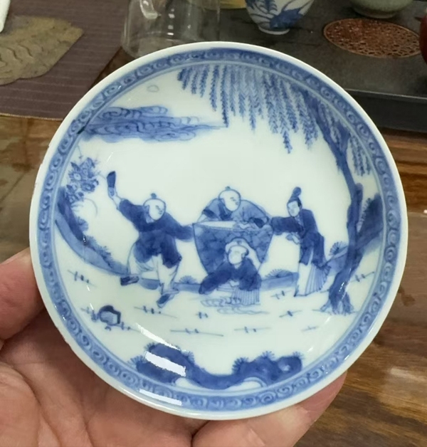 古玩陶瓷清康熙司馬光砸缸小盤拍賣,當前價格5000元