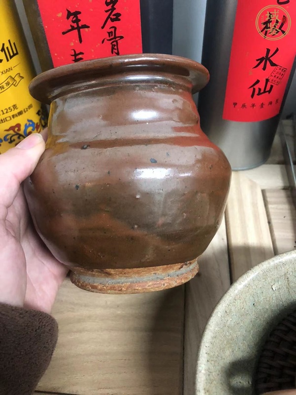 古玩陶瓷元明時期山西窯變釉罐真品鑒賞圖