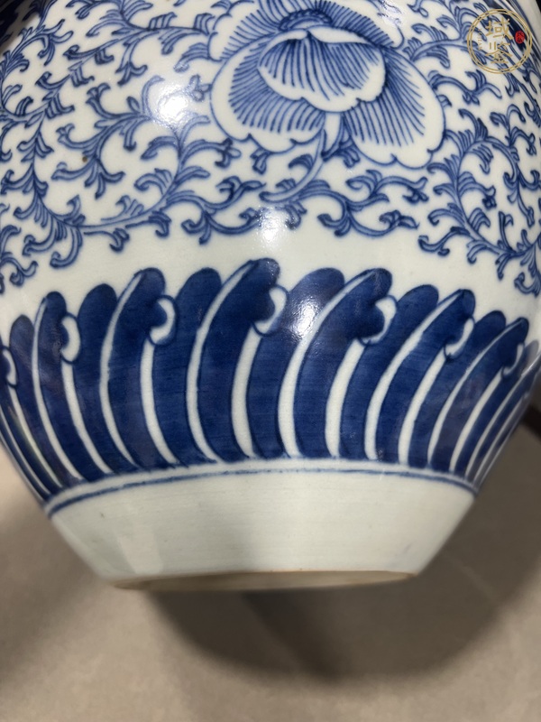 古玩陶瓷淡描青花卷缸真品鑒賞圖