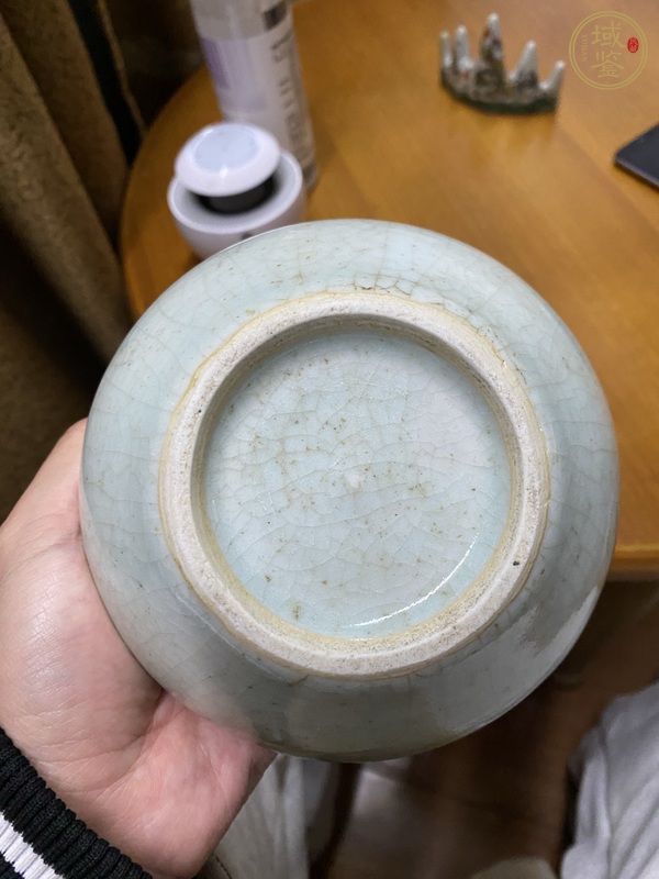 古玩陶瓷仿郎綠釉水洗真品鑒賞圖