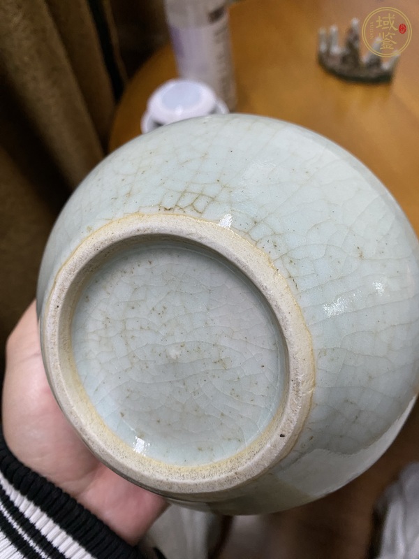 古玩陶瓷仿郎綠釉水洗真品鑒賞圖