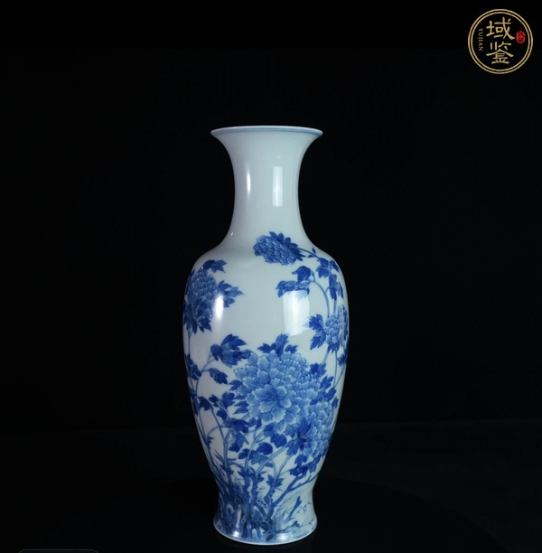 古玩陶瓷青花花卉觀音瓶真品鑒賞圖