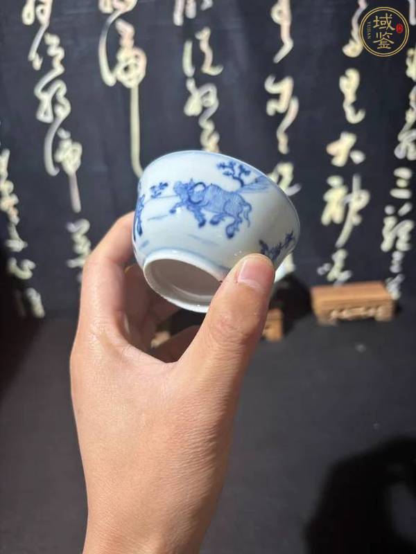 古玩陶瓷青花牧牛圖杯真品鑒賞圖