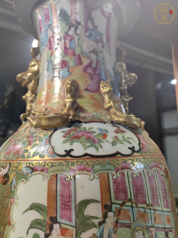 古玩陶瓷廣彩瓶真品鑒賞圖