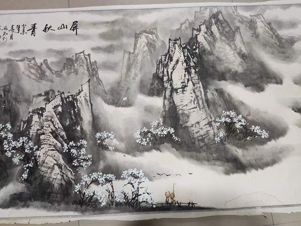 古玩字畫名家李雨石 山水拍賣，當前價格298元