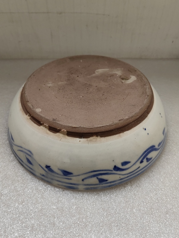 古玩陶瓷青花魚藻紋淺碗拍賣,當前價格450元