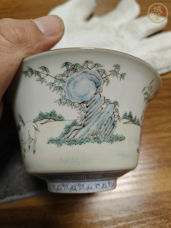 古玩陶瓷粉彩蓋碗真品鑒賞圖